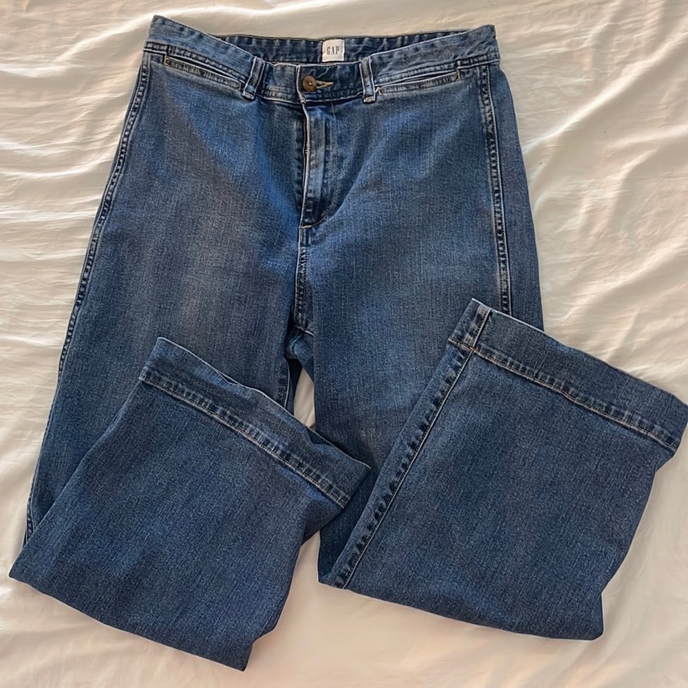 Women’s Sz 10 GAP High Rise Wide Leg Crop Jeans